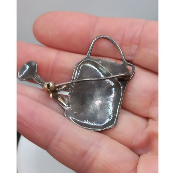 Sterling silver REO watering can and 925 Gardening Brooches Green Thumb Gift! - Picture 5 of 9